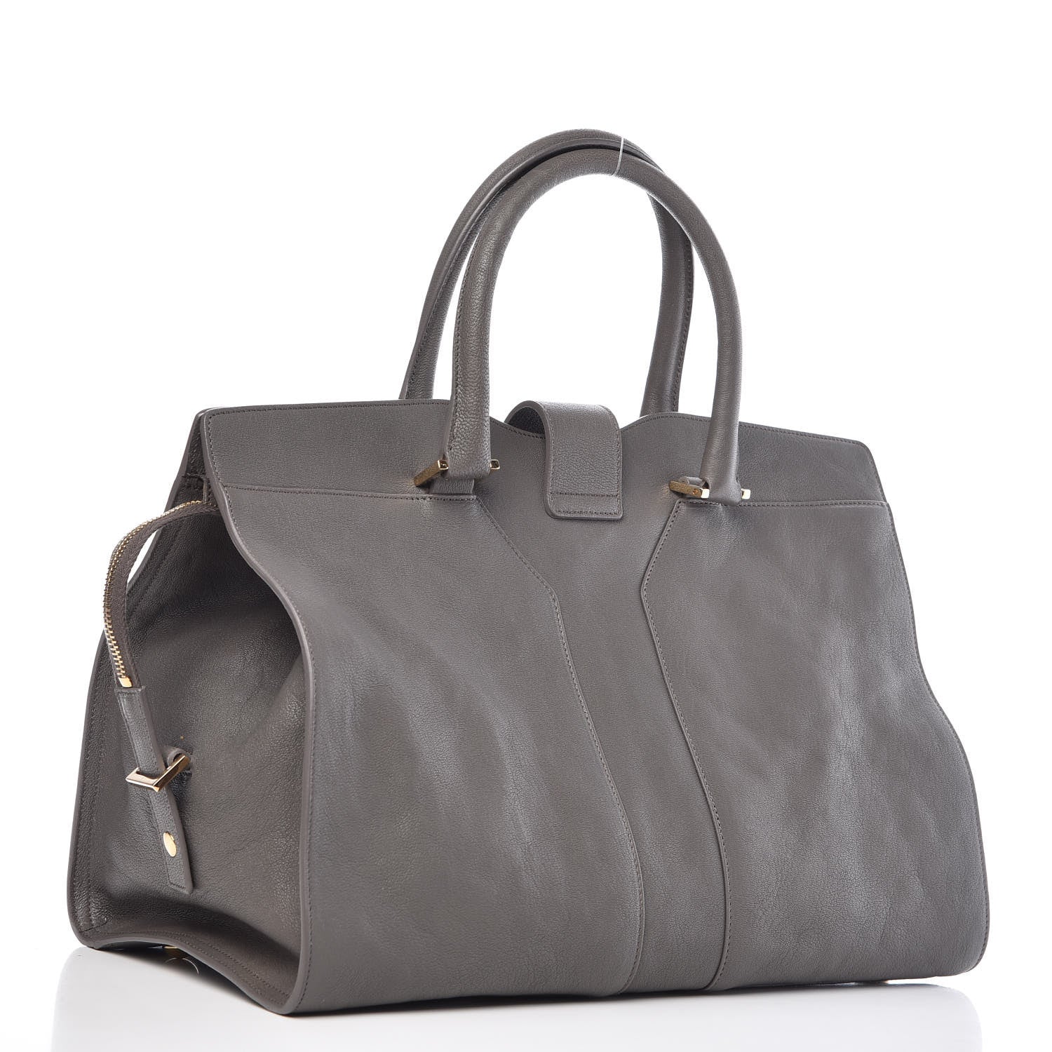 Saint Laurent Sheepskin Medium Cabas ChYc Grey 4 of 11