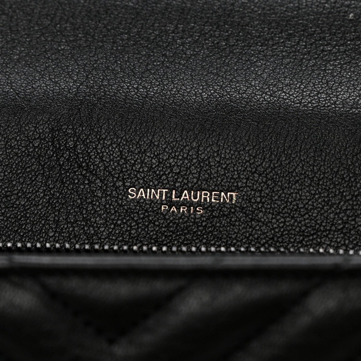 Saint Laurent Sheepskin Matelasse Chevron Monogram Monochrome Large College Satchel Black 5 of 13