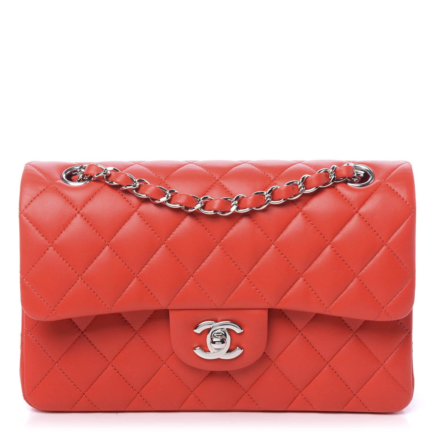 Chanel Lambskin Quilted Small Double Flap Red 1 of 11