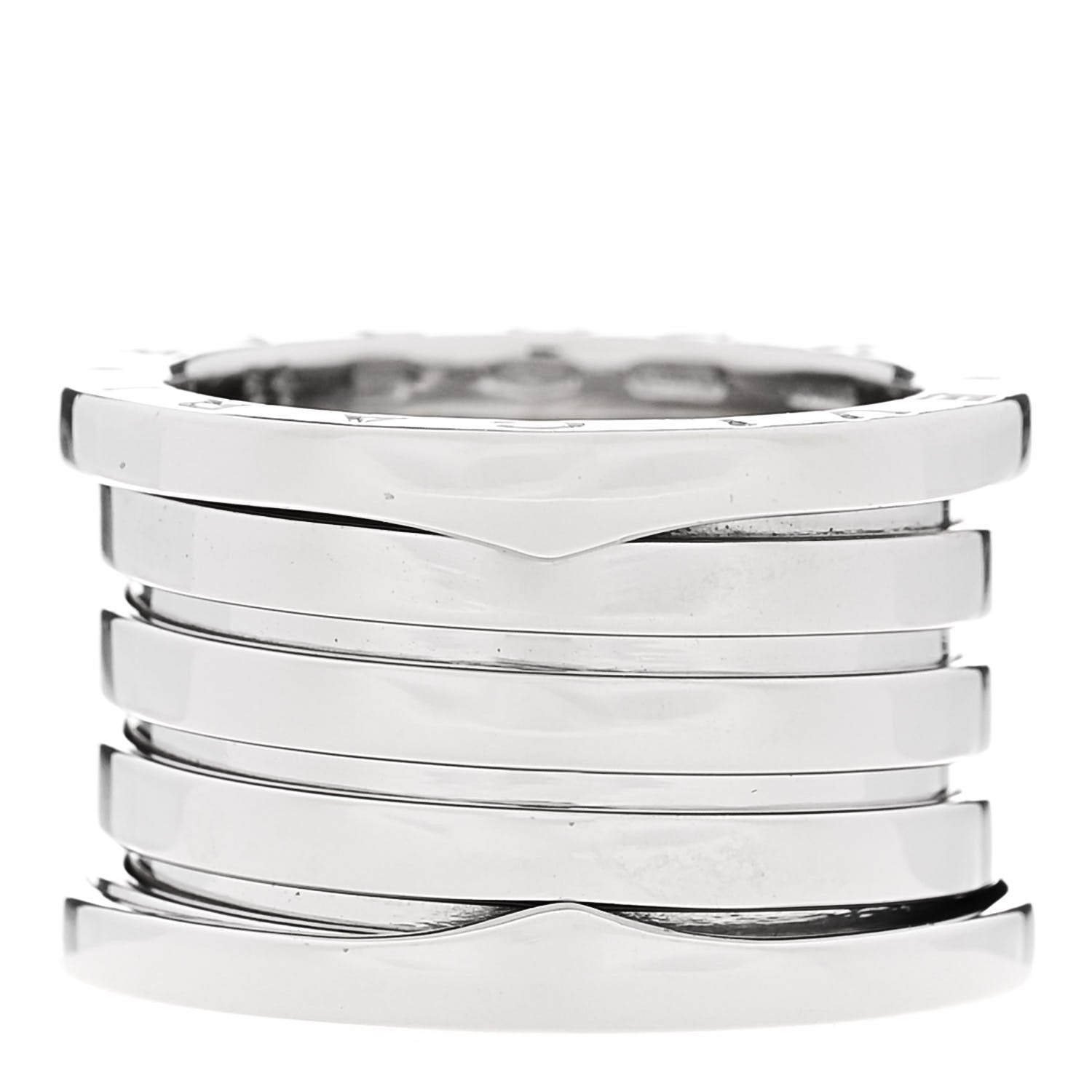 Bulgari 18K White Gold B.Zero1 Four-Band Ring 51 5.75 1 of 6