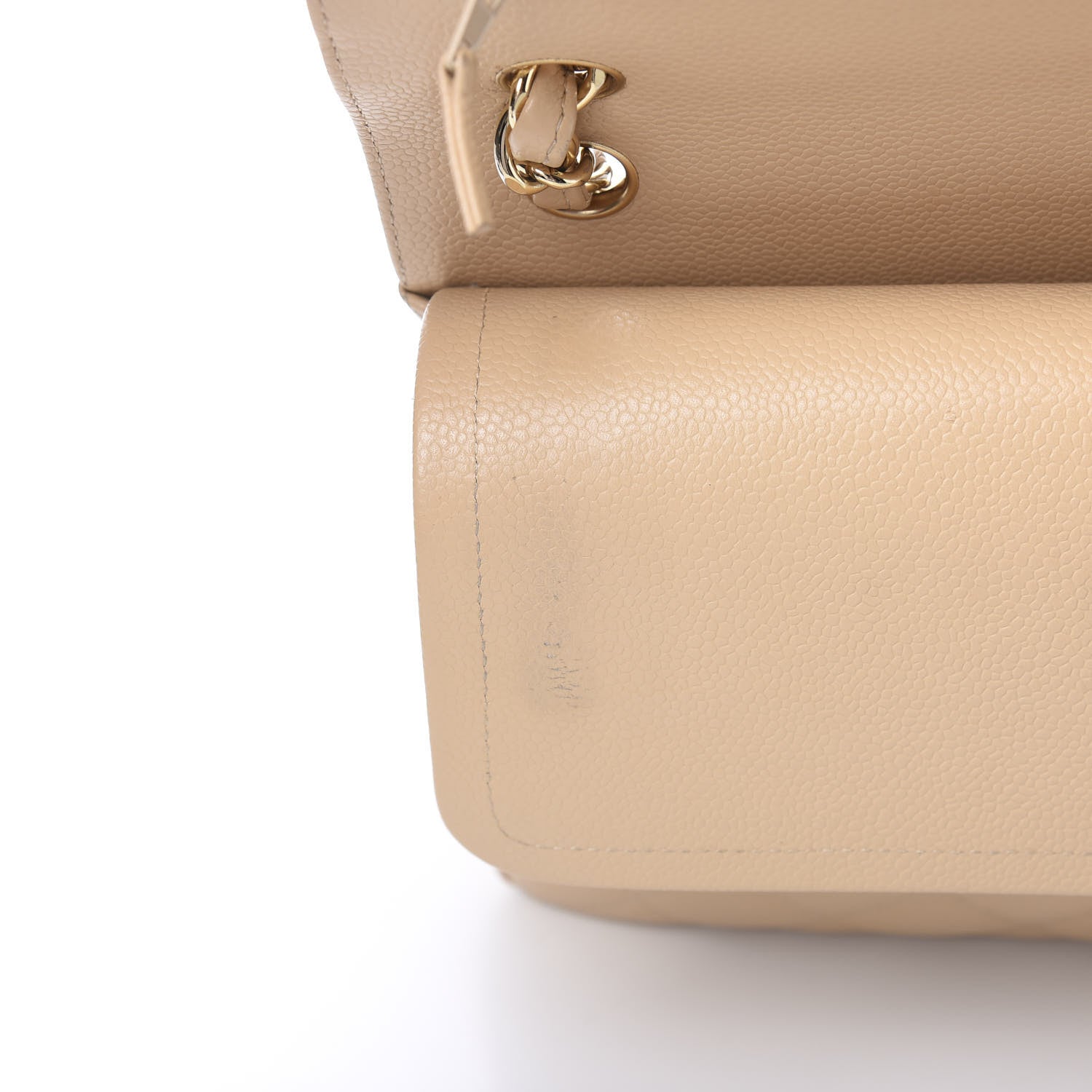 Chanel Caviar Quilted Jumbo Double Flap Light Beige 7 of 12