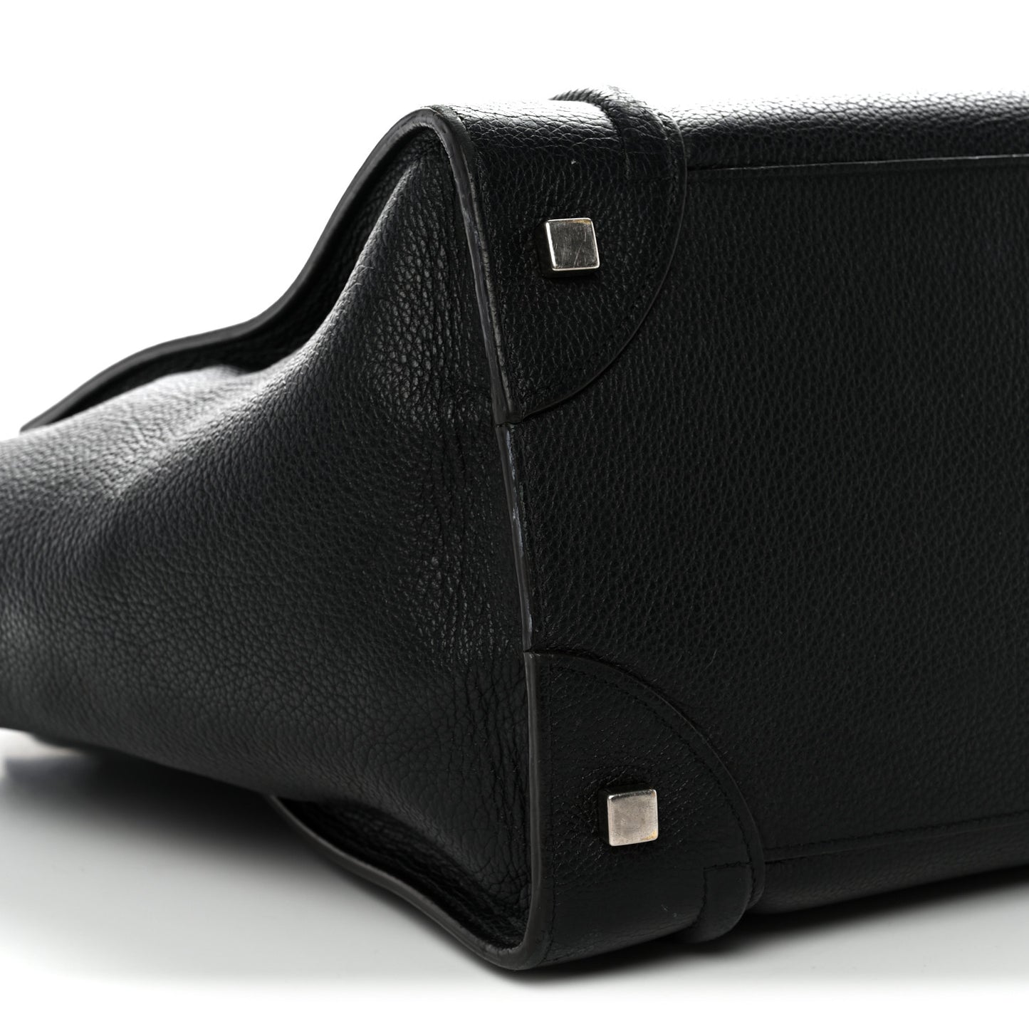 Drummed Calfskin Mini Luggage Black