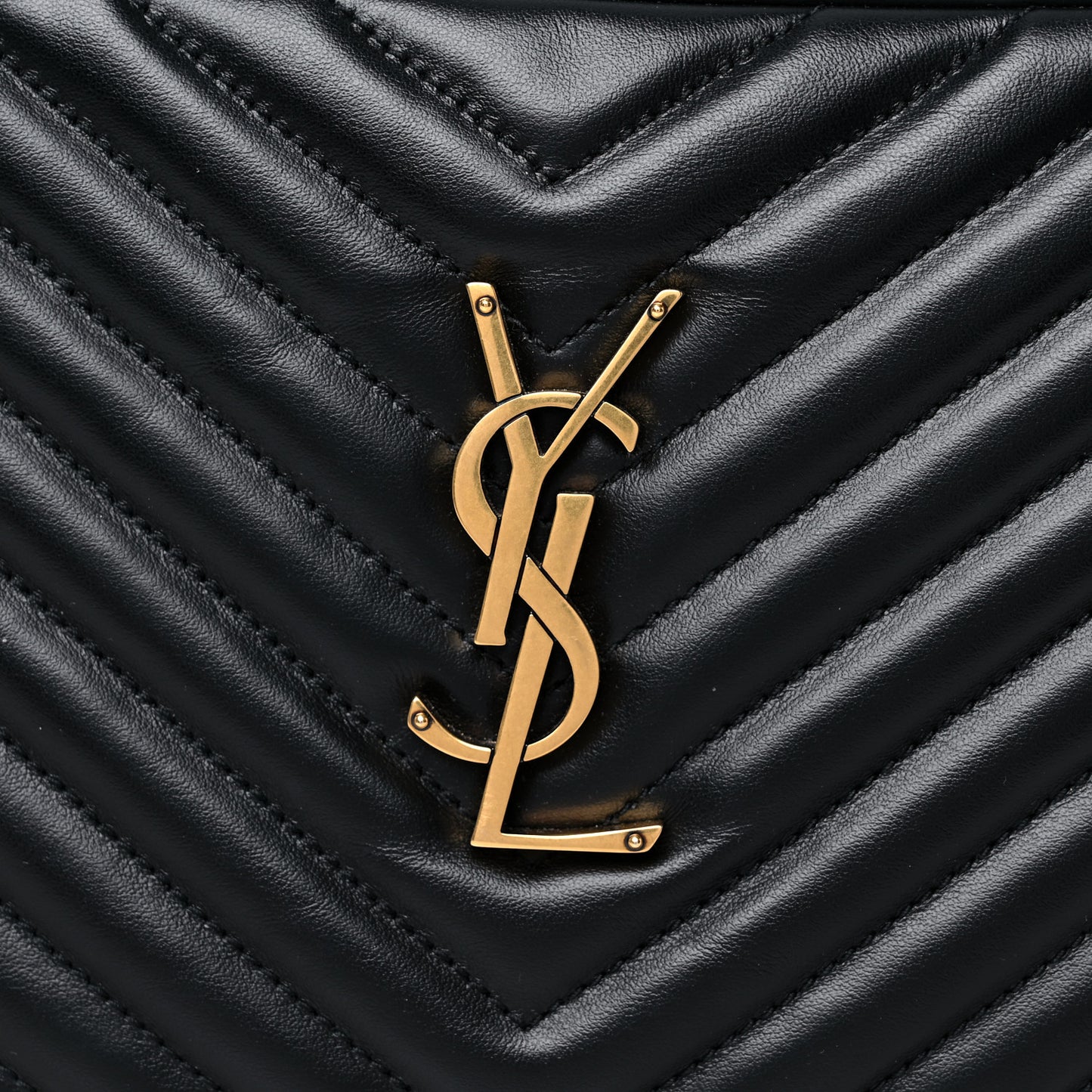 Calfskin Matelasse Monogram Lou Camera Bag Black