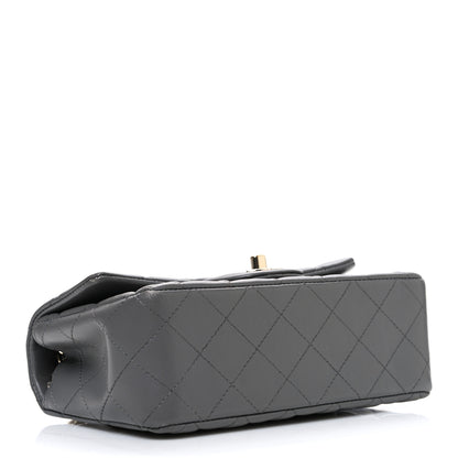 Chanel Lambskin Quilted Mini Rectangular Flap Dark Grey 4 of 11