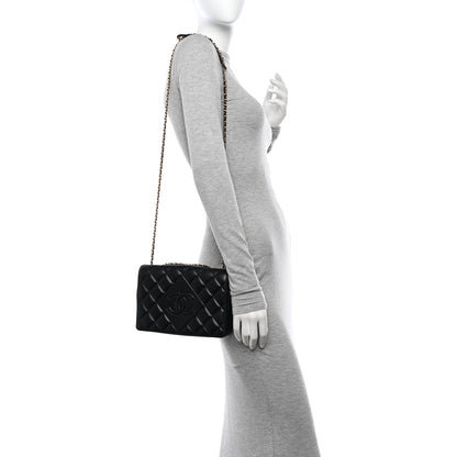 Chanel Lambskin Quilted Medium Diamond CC Flap Black 2 of 14