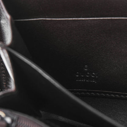 Gucci Guccissima Margaux Calfskin Metal Bar Zip Around Wallet Chocolate 6 of 6
