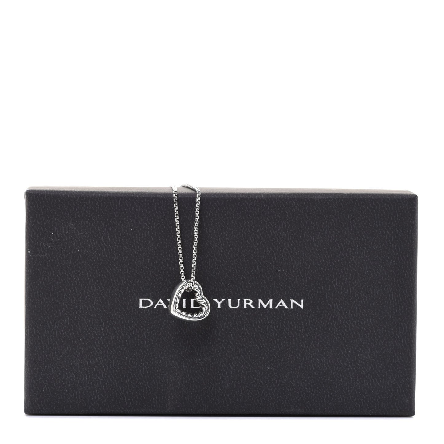 Sterling Silver Open Heart Cable Necklace