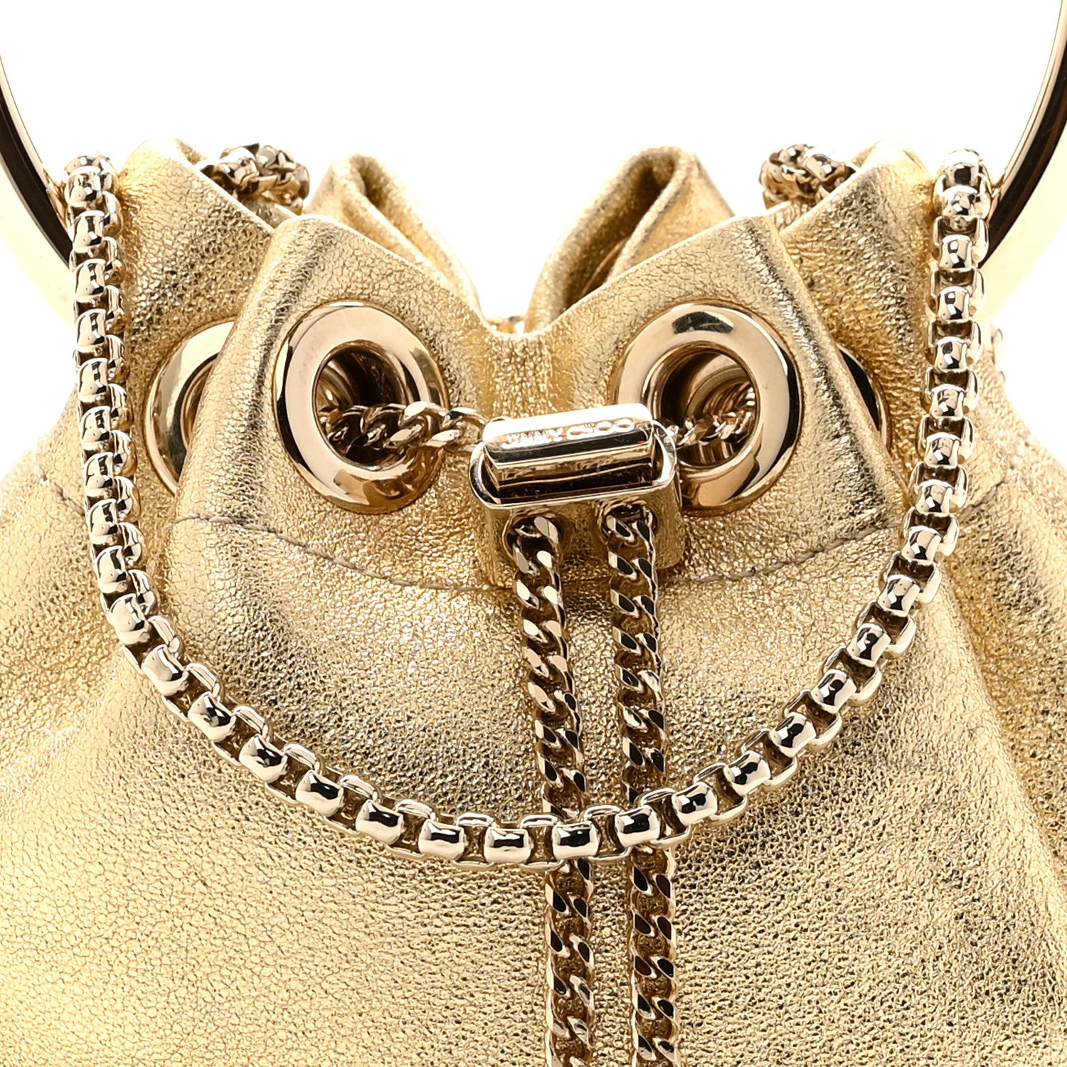 Jimmy Choo Metallic Nappa Micro Bon Bon Bag Gold 7 of 10