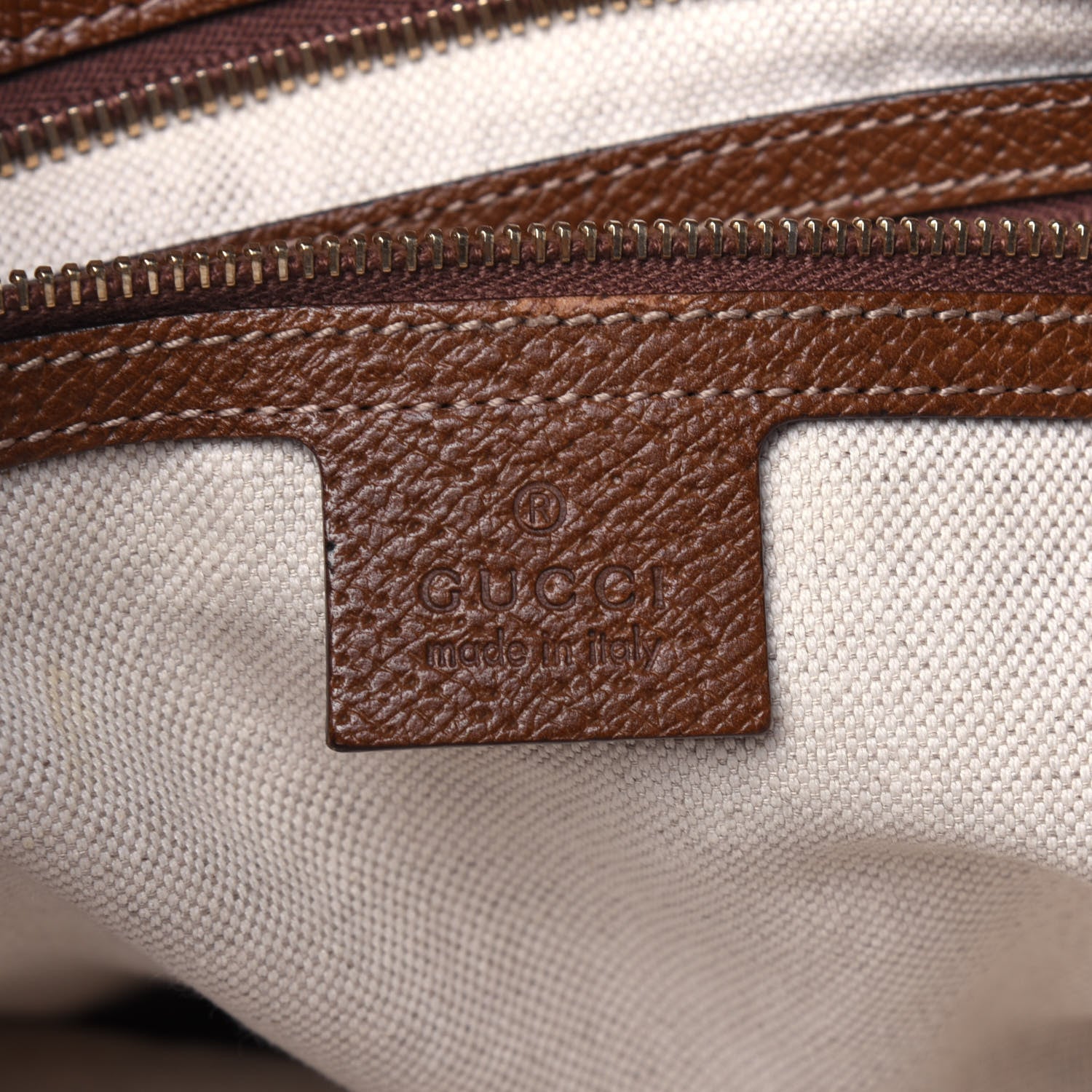 Gucci Monogram Medium Bree Zippered Tote Beige Tabacco 6 of 17