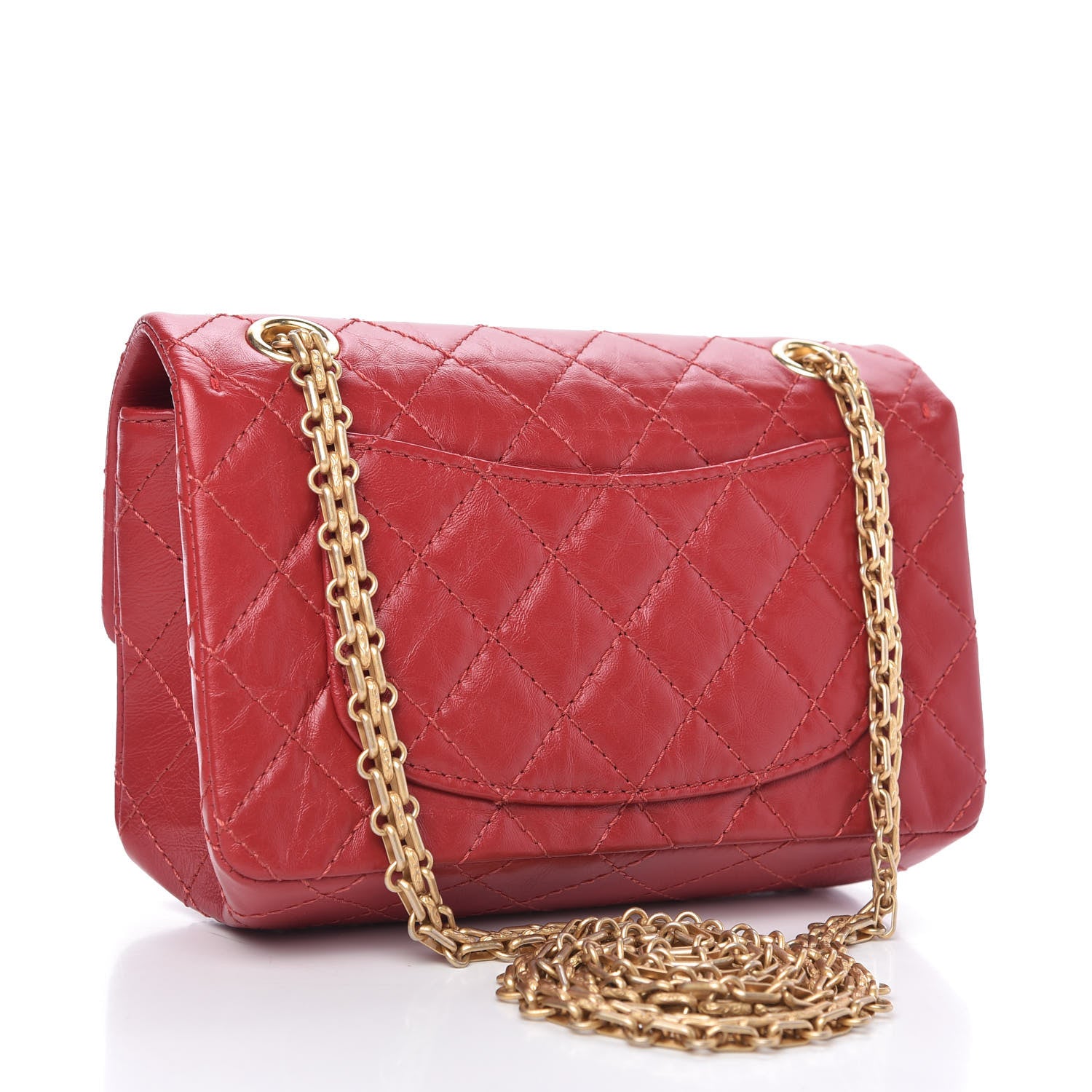 Chanel Aged Calfskin Quilted 2.55 Reissue Mini Flap Red 3 of 11
