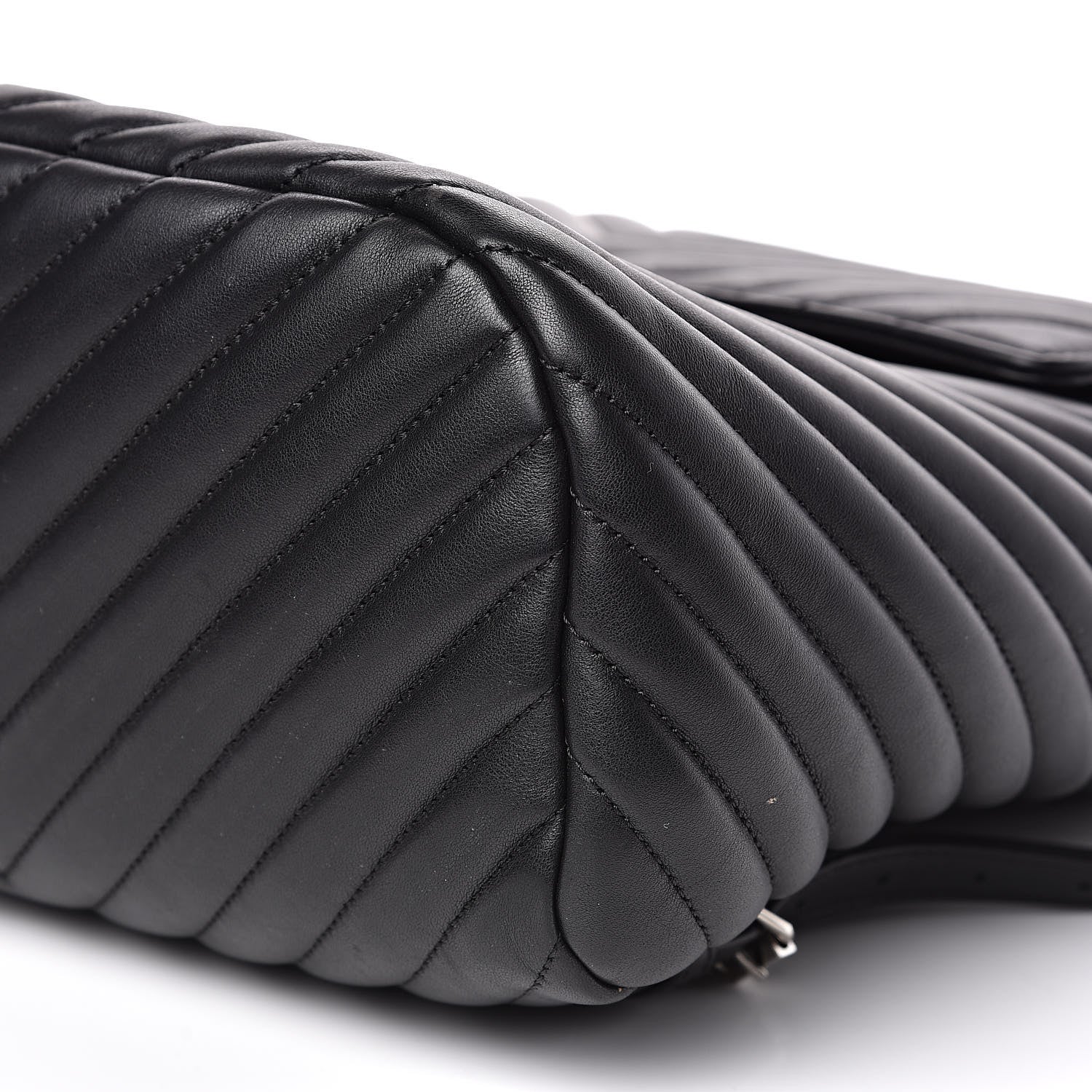Chanel Calfskin Chevron Quilted Large Urban Spirit Backpack Black 9 of 15