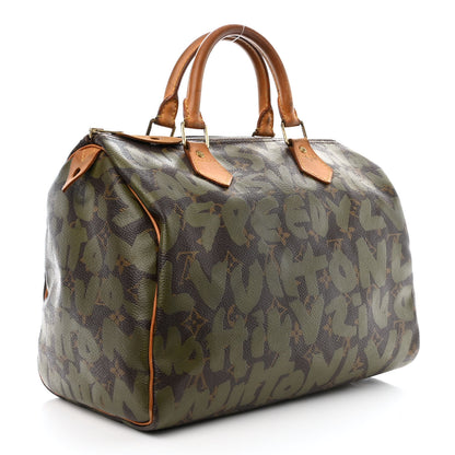 Louis Vuitton Monogram Graffiti Speedy 30 Kaki 3 of 19