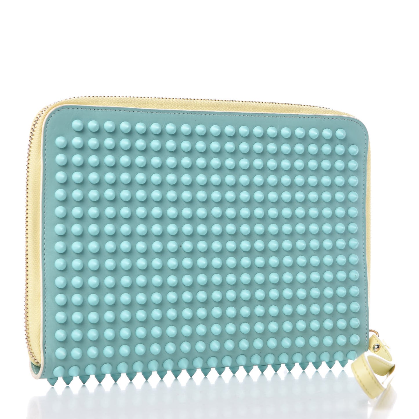 Calfskin Spiked Wristlet Multicolor