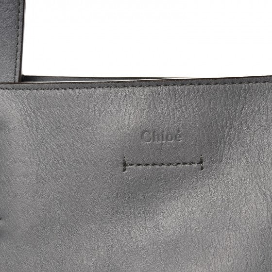Chloe Smooth Calfskin Medium Milo Shopping Tote Cloudy Blue 6 of 9