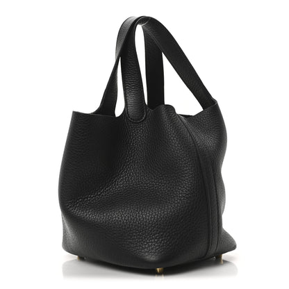 Hermes Taurillon Clemence Picotin Lock 18 PM Black 3 of 9