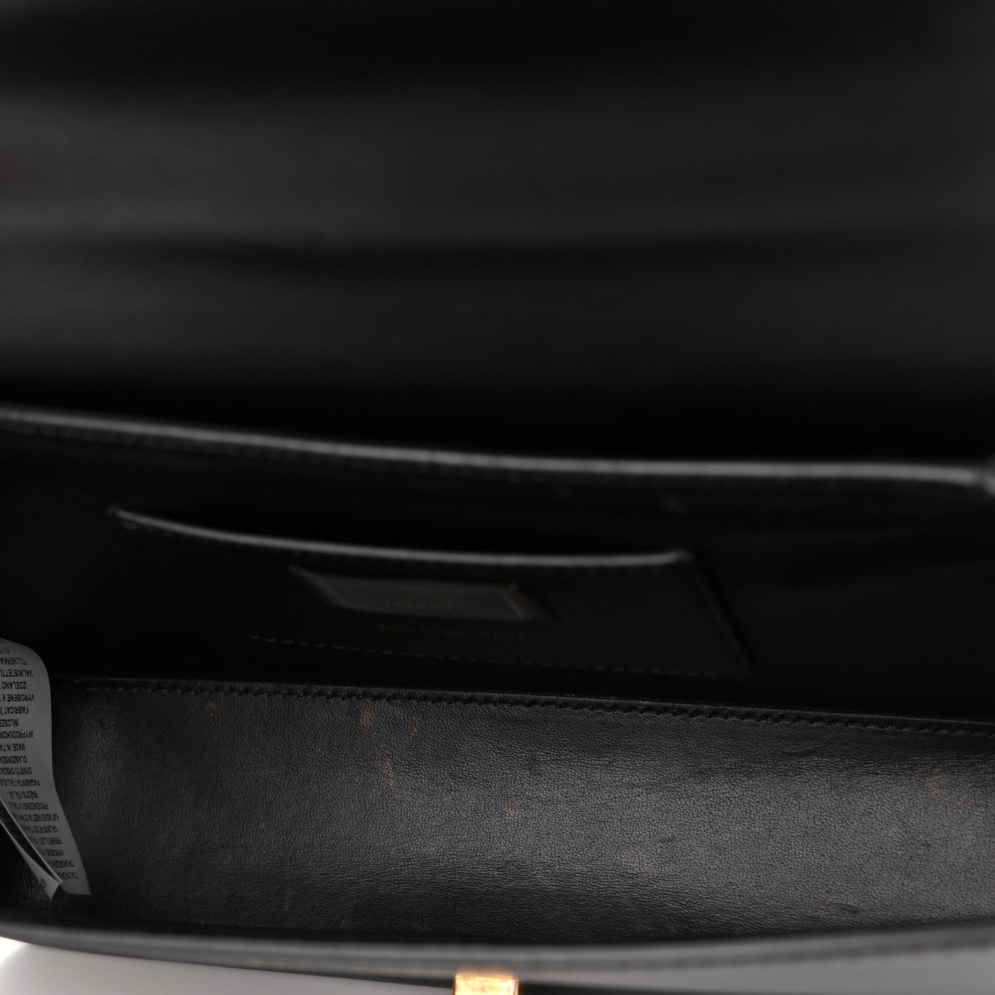 Nappa Crystal Embroidered Medium Icon Flap Black