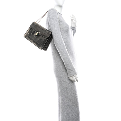 Bulgari Metallic Calfskin Serpenti Forever Crossbody Bag Silver 2 of 11