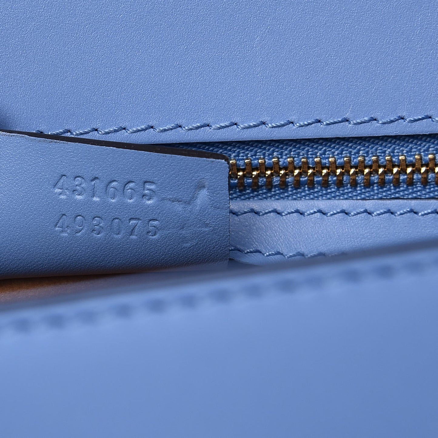Calfskin Embroidered Medium Sylvie Top Handle Bag Clear Sky Blue