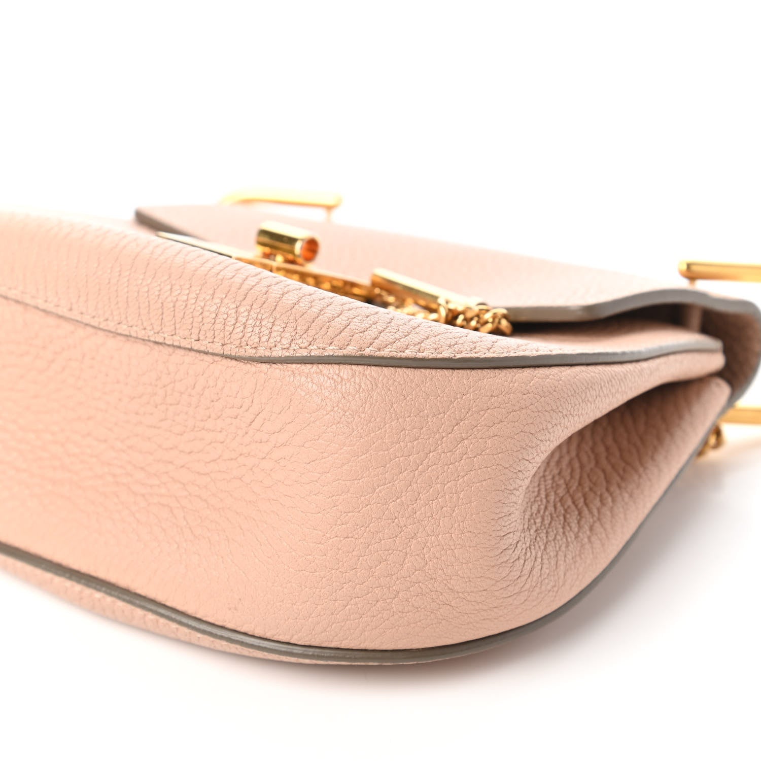 Chloe Grained Lambskin Mini Drew Shoulder Bag Cement Pink 7 of 10