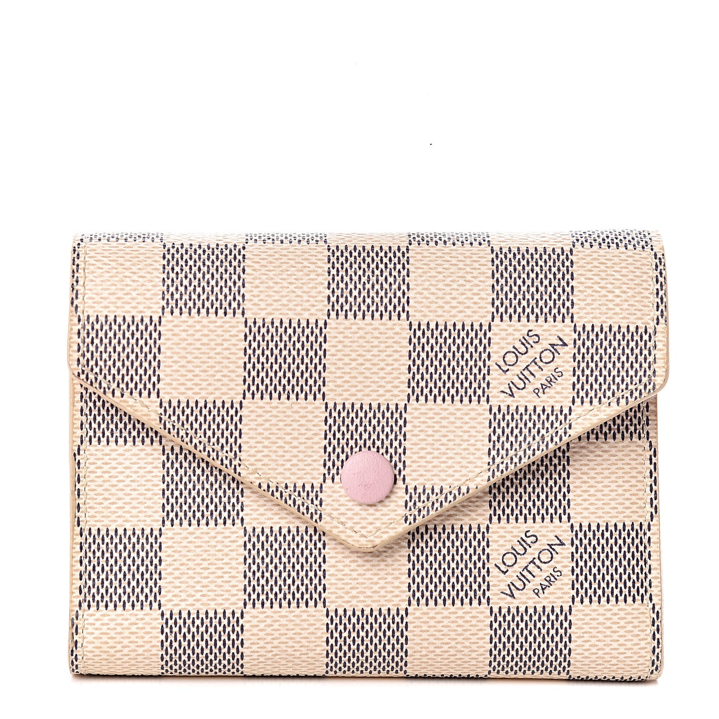 Damier Azur Victorine Wallet Rose Ballerine