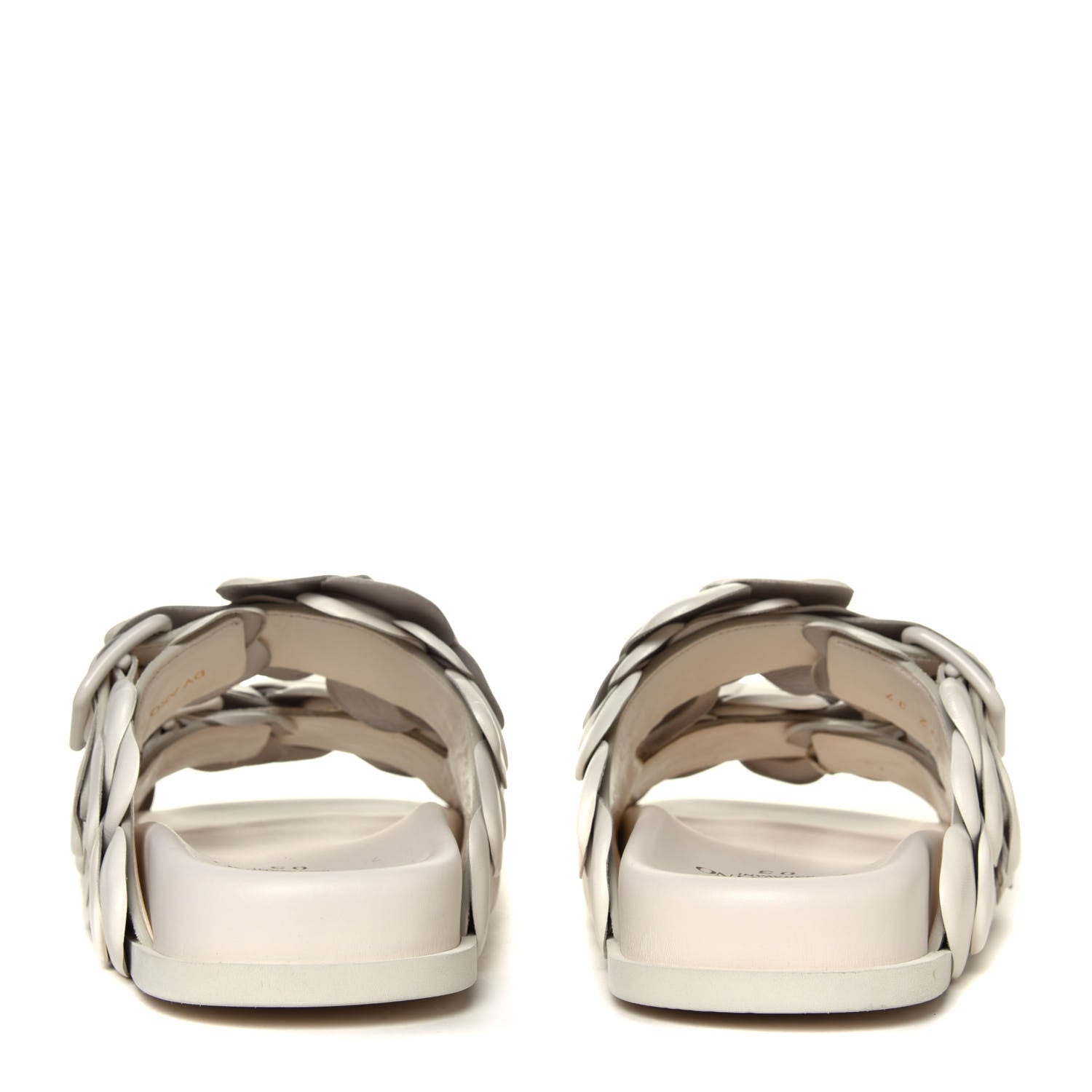 Valentino Garavani Kidskin Atelier 03 Rose Edition Double Buckle Slide Sandals 37 Avorio 5 of 6