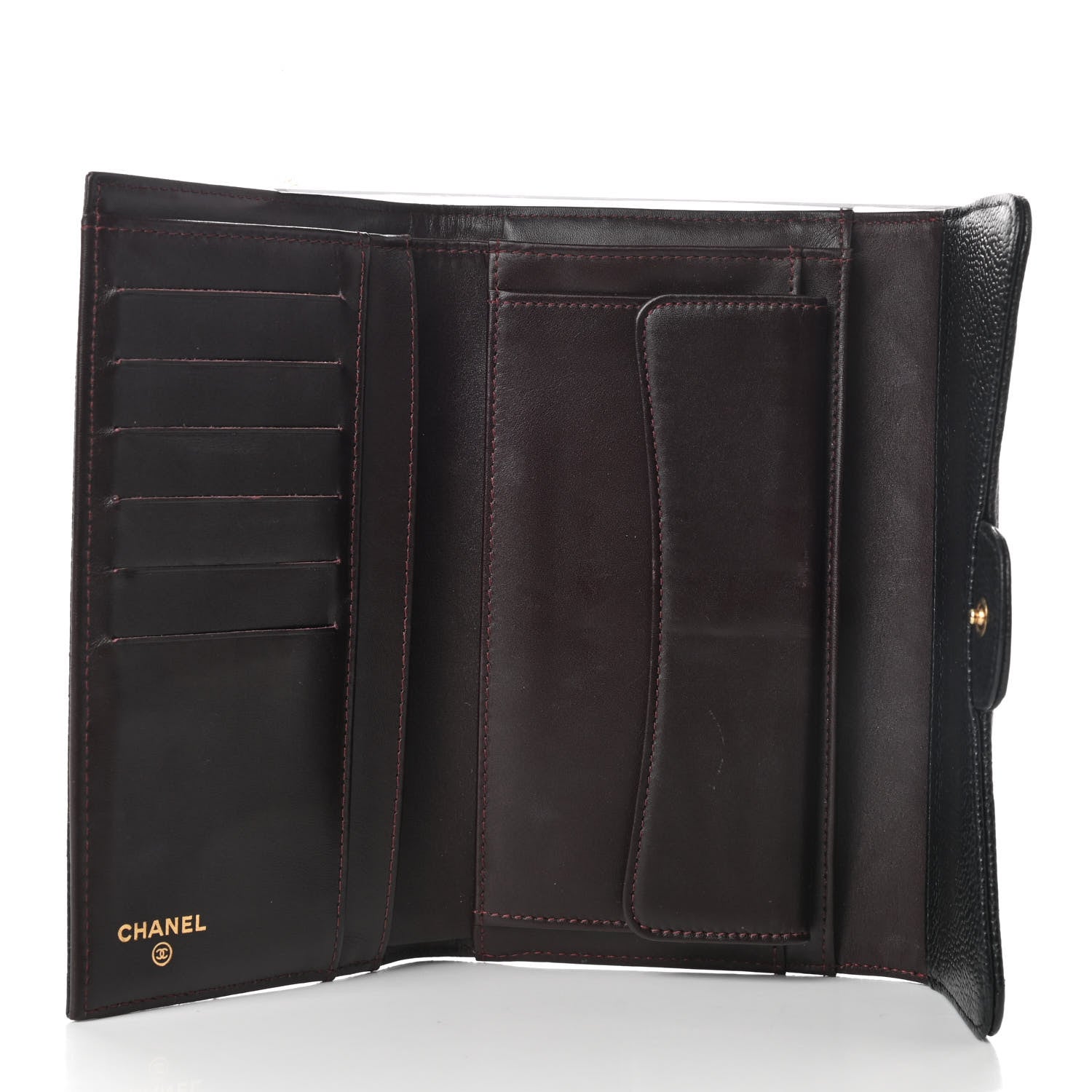 Chanel Caviar Quilted Long Flap Wallet Black 5 of 8