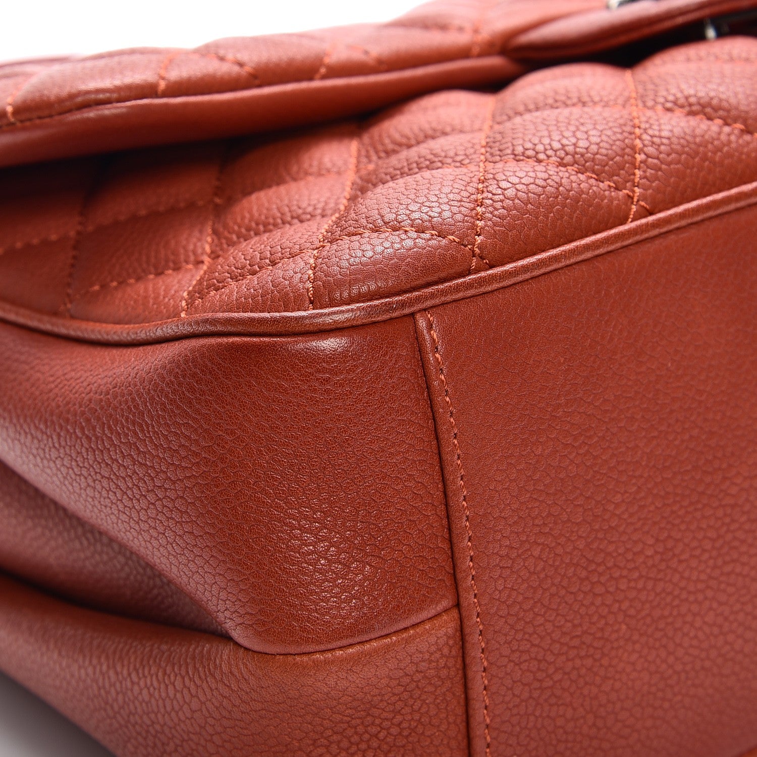 Chanel Caviar Quilted Medium Rock In Rome Single Flap Dark Red 11 of 13