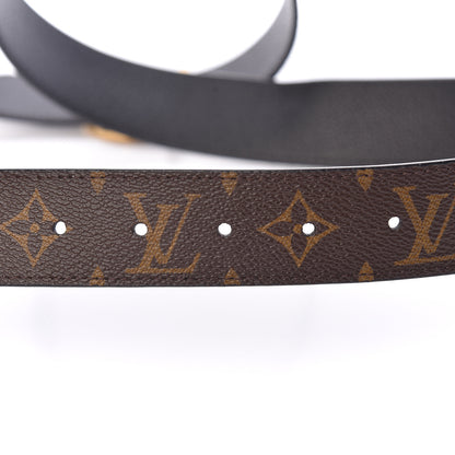 Louis Vuitton Calfskin Monogram 35mm LV Circle Reversible Belt 80 32 Black 5 of 7