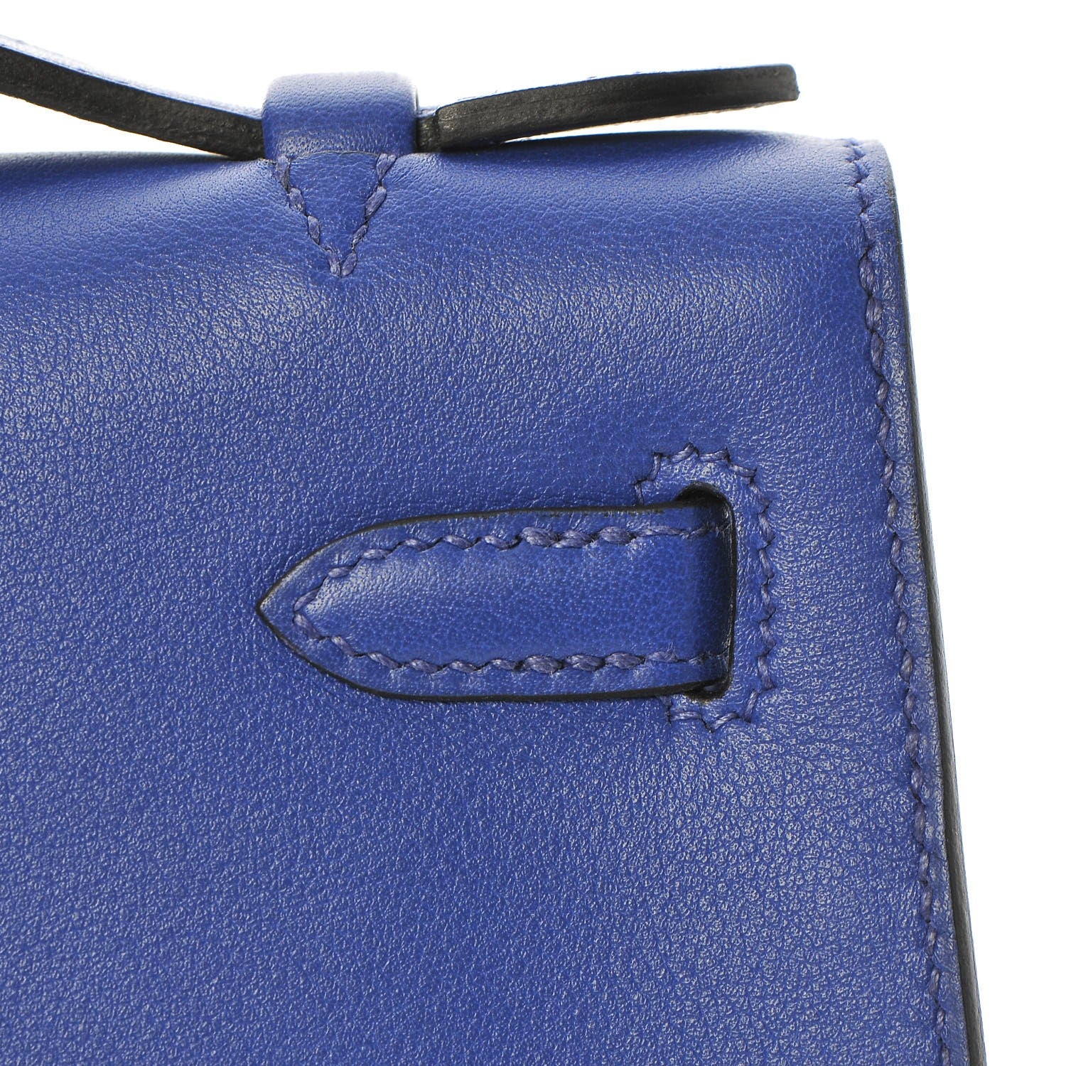 Hermes Swift Kelly Pochette Clutch Bleu Electrique 14 of 24
