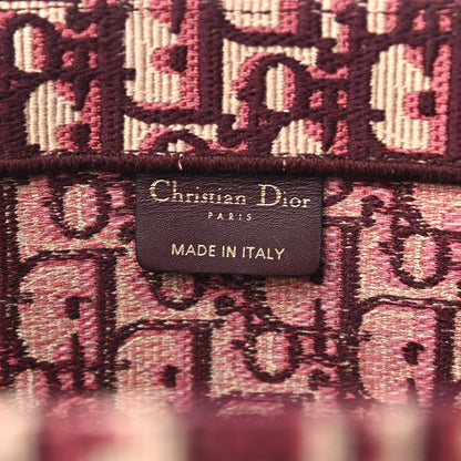 Christian Dior Oblique Medium Book Tote Burgundy Multicolor 5 of 9