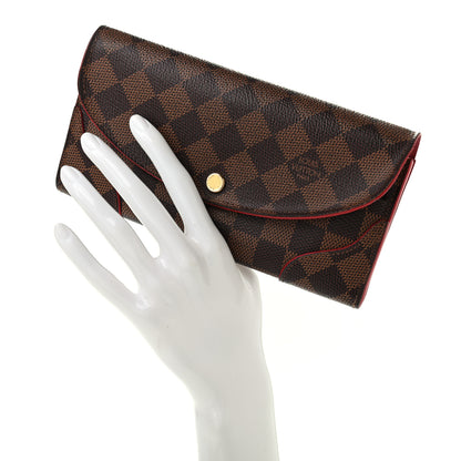 Louis Vuitton Damier Ebene Caissa Wallet Cherry 2 of 11