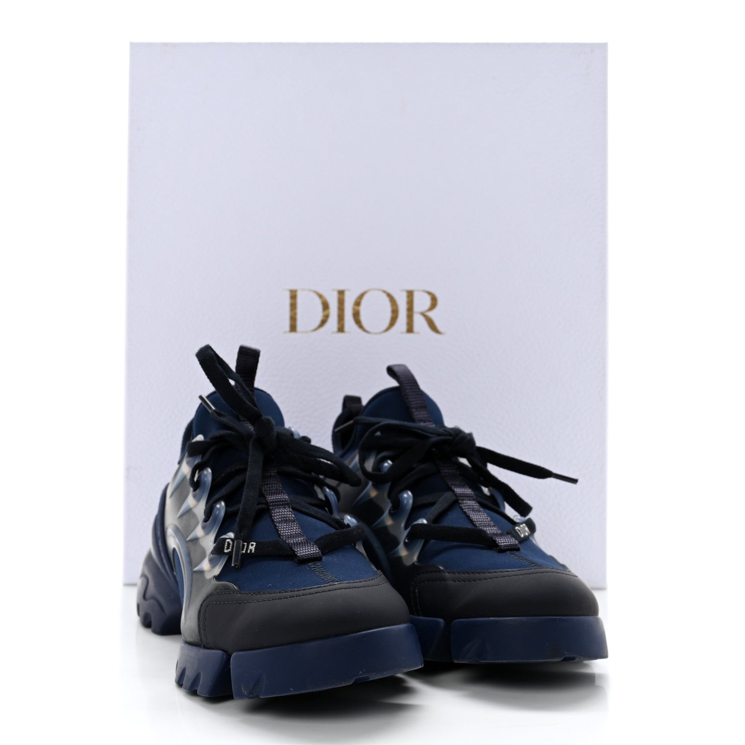 Christian Dior Neoprene Rubber Womens D-Connect Sneakers 35 Indigo Blue 13 of 13