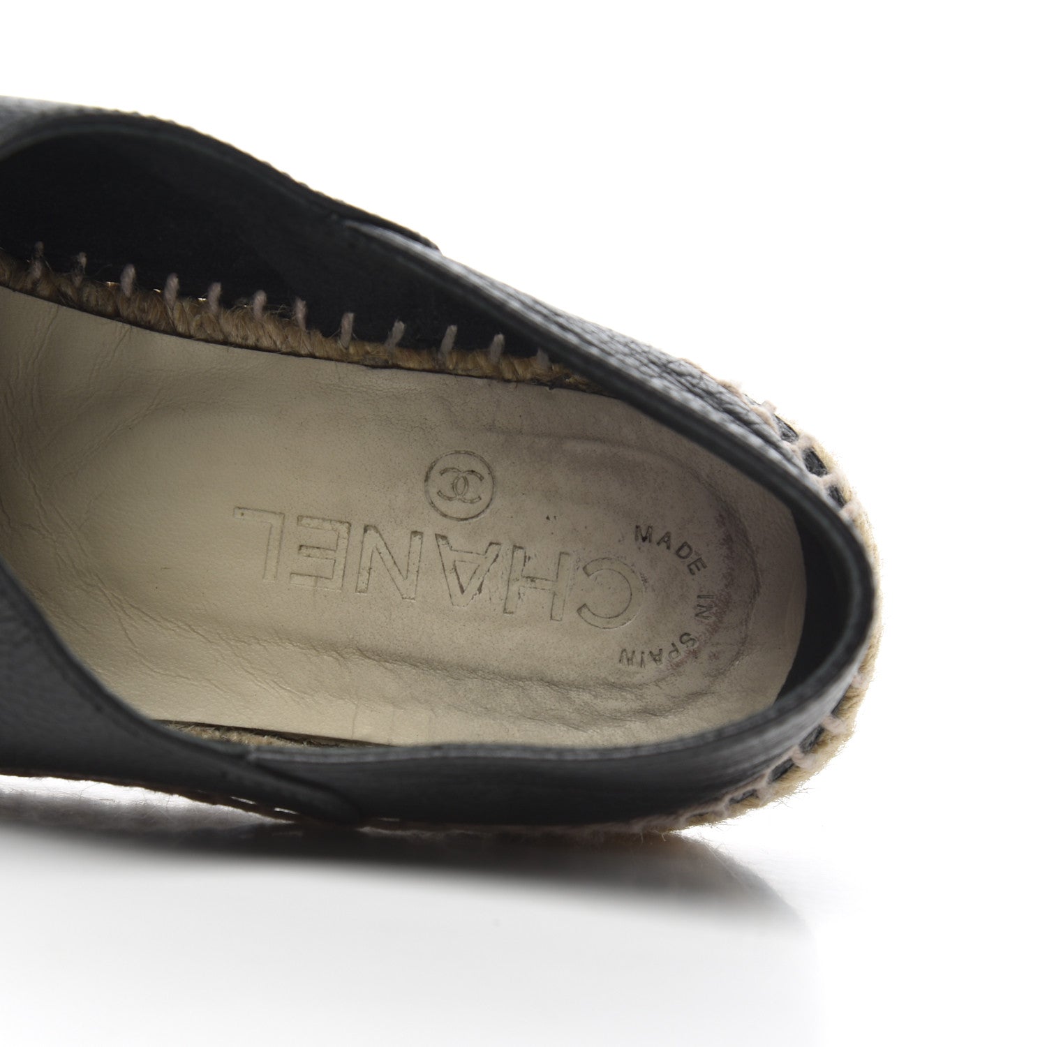 Chanel Grained Calfskin CC Espadrilles 39 Black 19 of 22