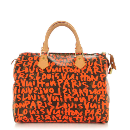 Louis Vuitton Monogram Graffiti Speedy 30 Orange 1 of 7