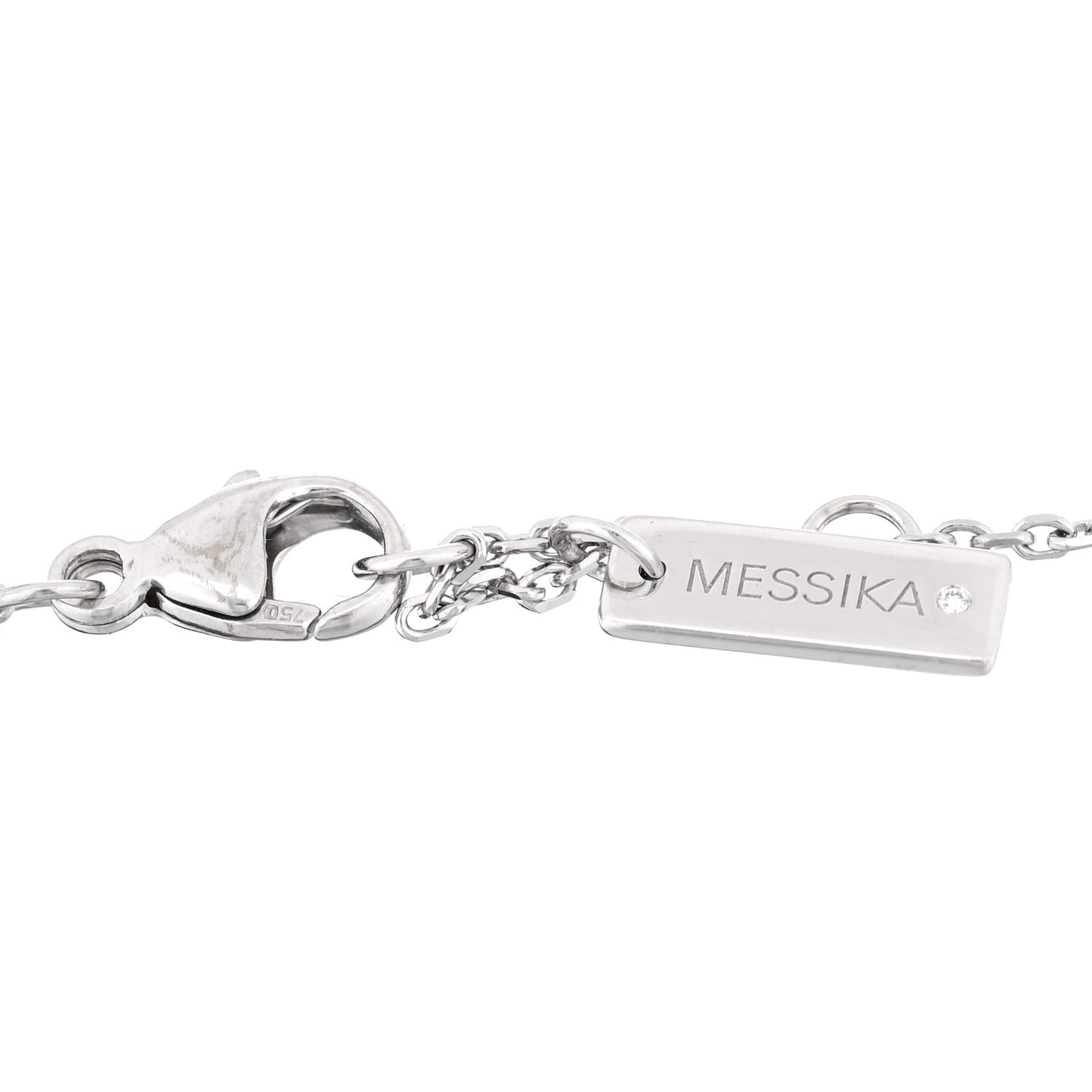 18K White Gold Diamond Classic Baby Move Pave Bracelet