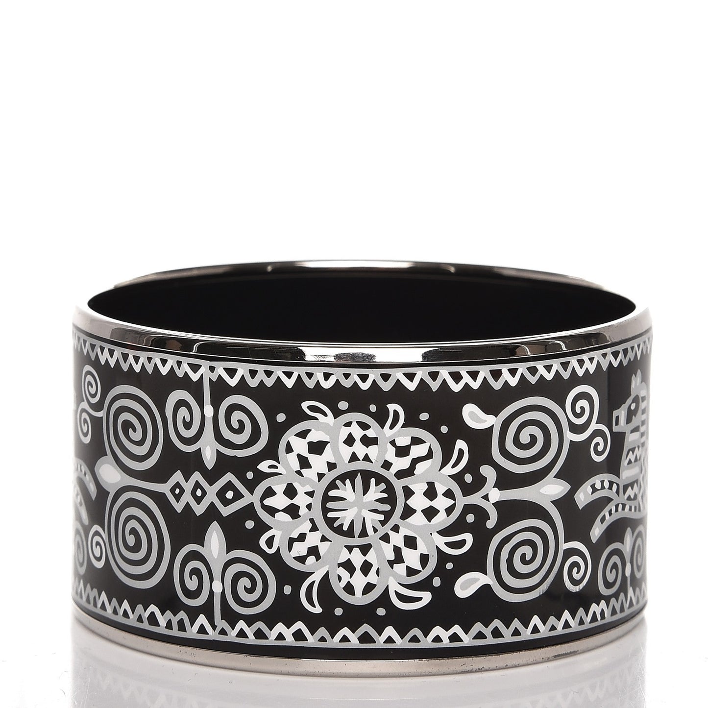 Enamel Printed Horses Extra Wide Bracelet 62