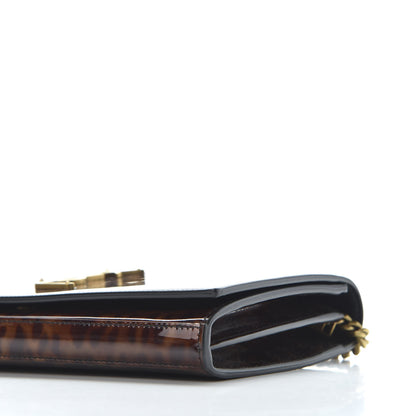 Saint Laurent Patent Monogram Chain Wallet Tortoiseshell 7 of 8