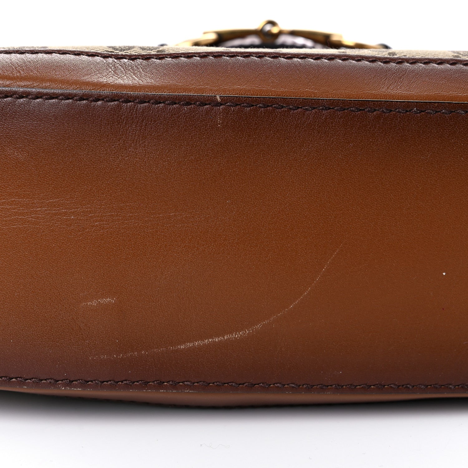 Gucci Monogram Medium Lady Web Shoulder Bag Beige Cuir 20 of 23
