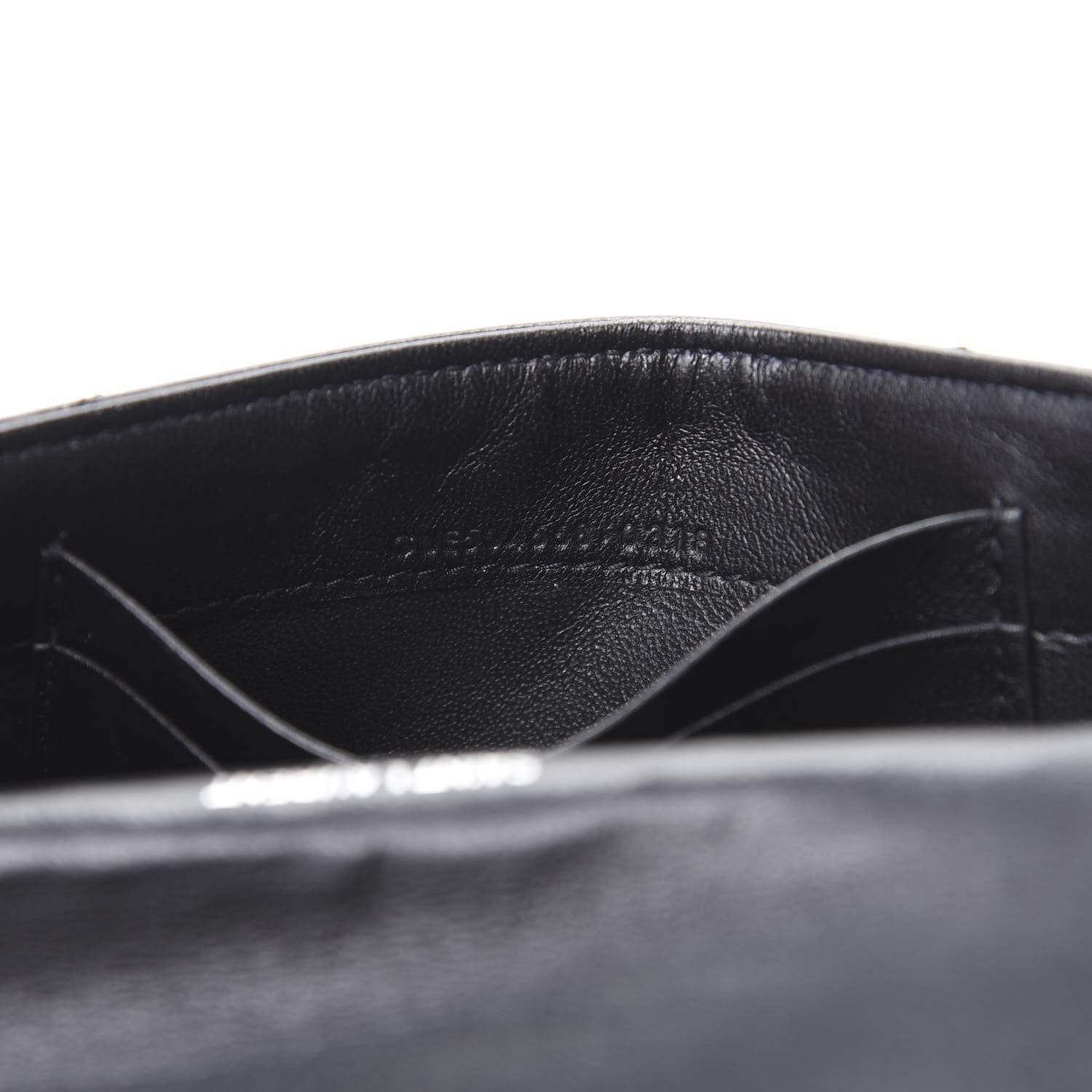 Saint Laurent Lambskin Y Quilted Monogram Small Loulou Envelope Wallet Black 7 of 8