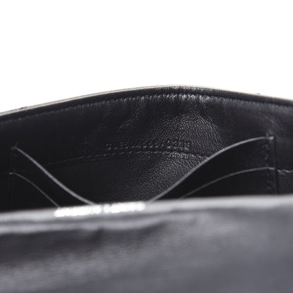 Saint Laurent Lambskin Y Quilted Monogram Small Loulou Envelope Wallet Black 7 of 8