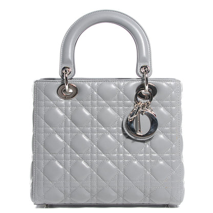 Christian Dior Lambskin Cannage Medium Lady Dior Grey 1 of 9