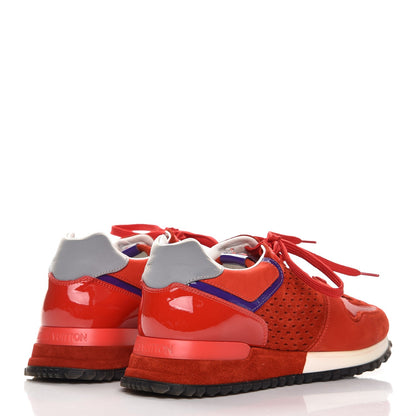 Louis Vuitton Nubuck Calfskin Perforated Run Away Sneakers 35.5 Rouge 4 of 11