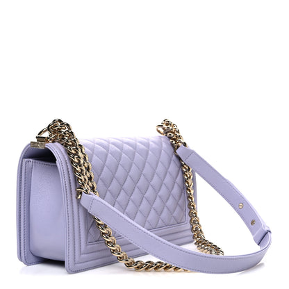 Chanel Caviar Quilted Medium Boy Flap Light Purple 3 of 12