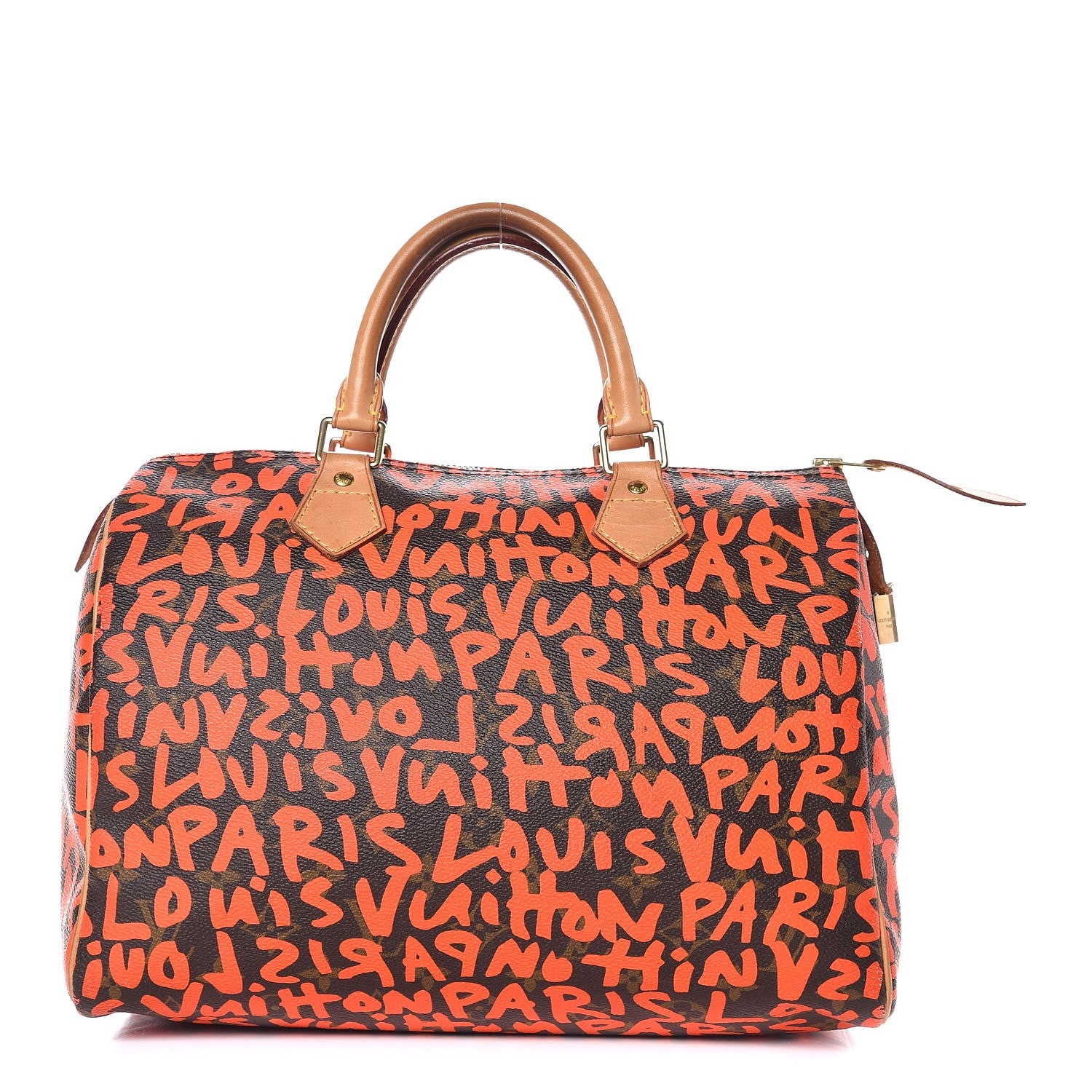 Louis Vuitton Monogram Graffiti Speedy 30 Orange 1 of 12