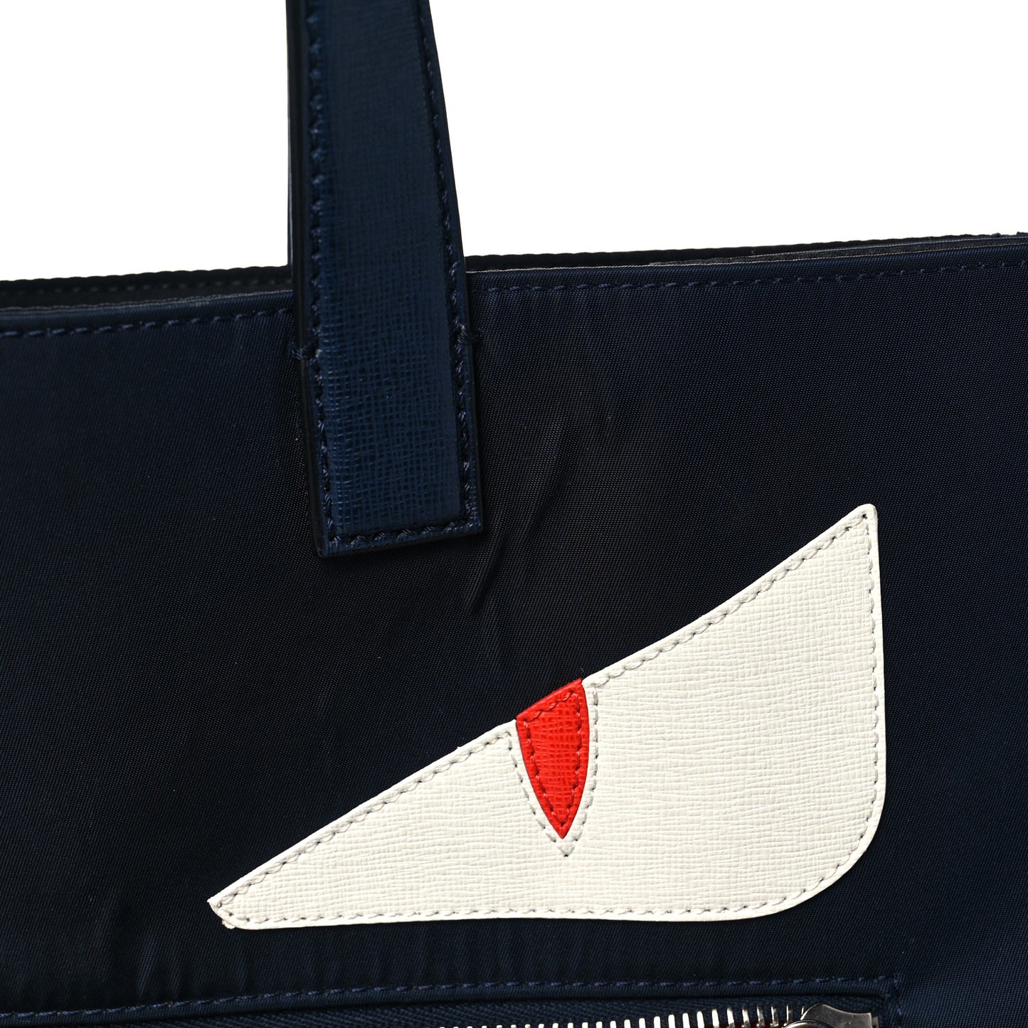 Nylon Vitello Elite Monster Eyes Tote Blue Scuro White Multicolor