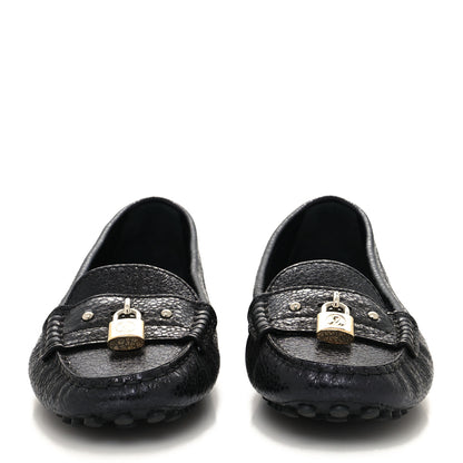 Louis Vuitton Calfskin Lock Mocassin Loafers 40 Black 2 of 7