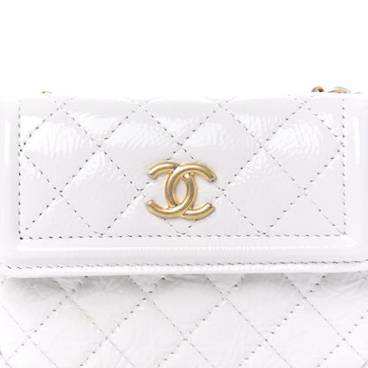 Chanel Shiny Aged Calfskin Quilted Waist Belt Bag White 11 of 11