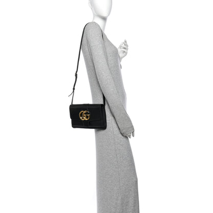 Gucci Vitello Palmellato Lux Small Arli Flap Shoulder Bag Black 2 of 10