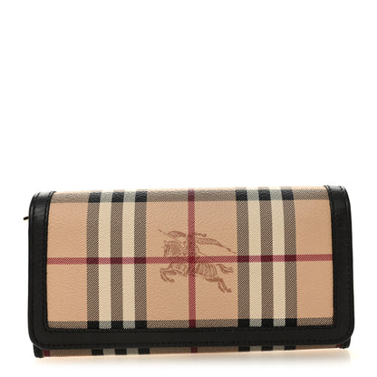 Burberry Haymarket Check Penrose Continental Wallet Brown 1 of 8