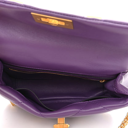 Valentino Garavani Nappa Medium Roman Stud Shoulder Bag Indian Violet 5 of 9